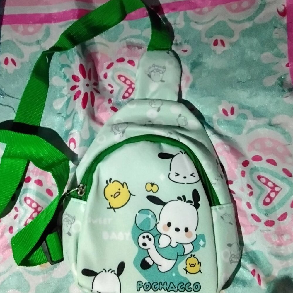 Pochacco mini bag. Perfect to hold keys, tickets, money etc